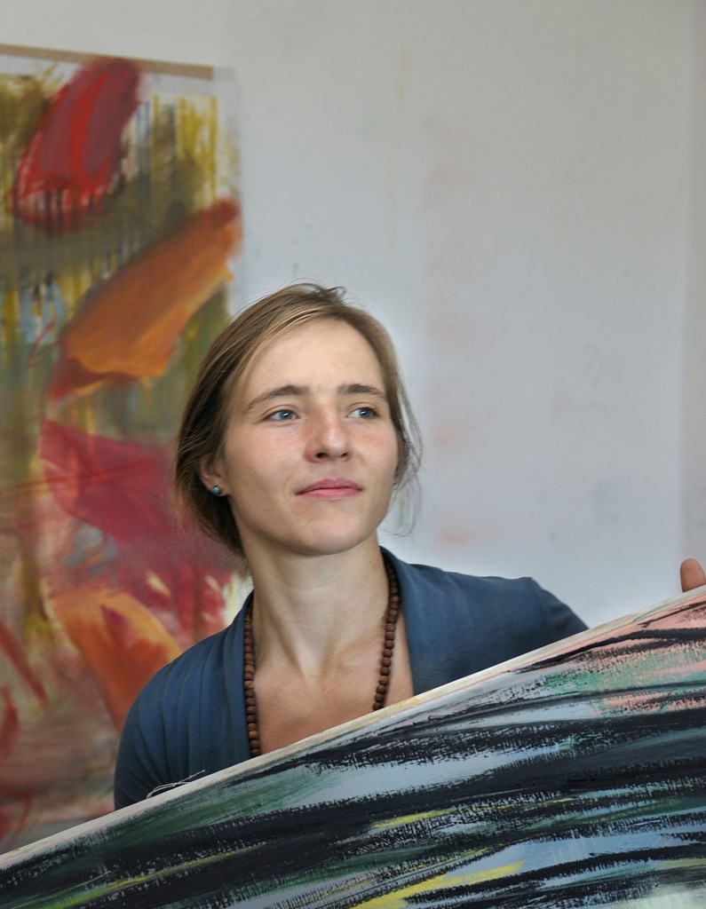 Friederike Jokisch in her studio Foto ©Uwe Walter, Berlin, 2012