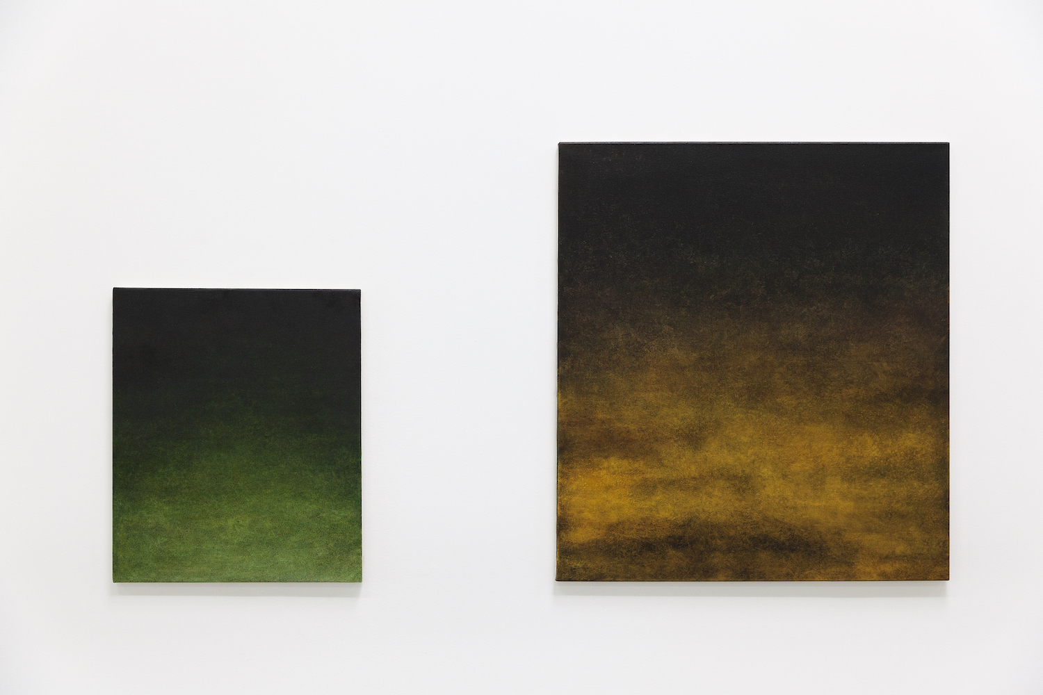 © Anna Lisei Math, field III, 2022, oil on canvas, 60 x 50 cm, : field I, 2021, oil and acrylic on canvas, 90 x 80 cm :: Kunsthalle Münster 2022, photo Ilsuk Lee
